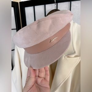 BARBIECORE! Don Paris Suede Sailor Cap in Pink